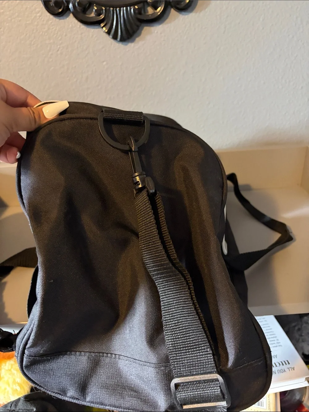 Calvin Klein Black Duffel with White Logo